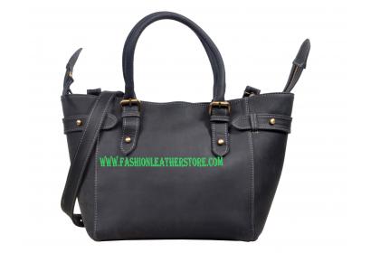 Genuine Buffalo Leather Women Handbag Shoulder Bag Vintage Tote Satchel Purse